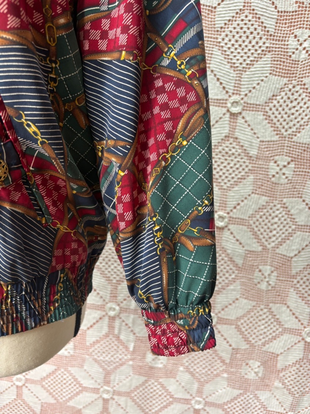 TanJay Petite Printed Jacket | Equestrian Plaid Mix Sz XS - Picture 5 of 13